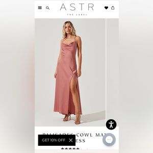 ASTR cowl maxi dress